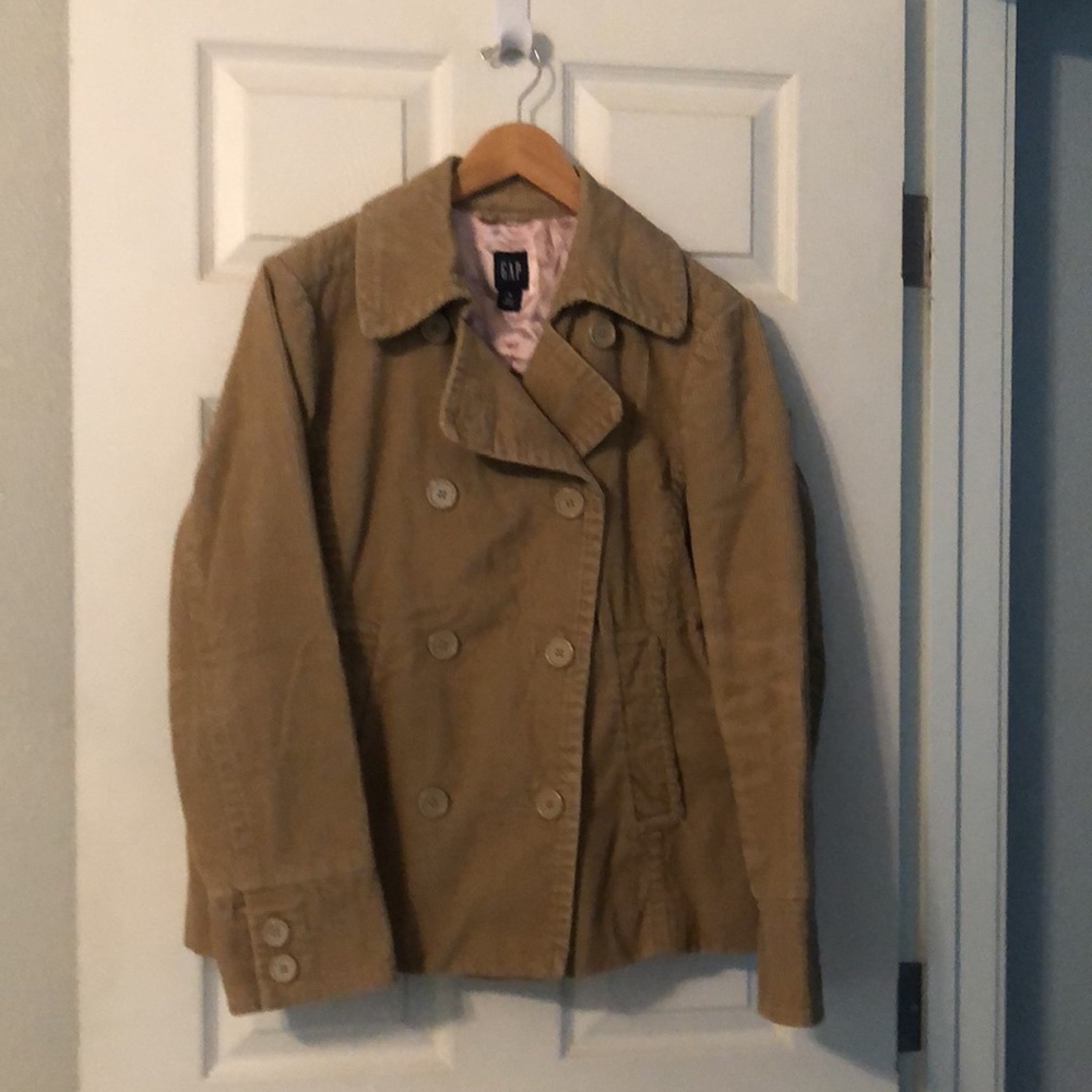 Gap ladies corduroy coat, pink lined